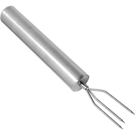 Tenedor reutilizable de acero inoxidable para pelar, asar y acampar (4 piezas, 15 cm) (1/5)