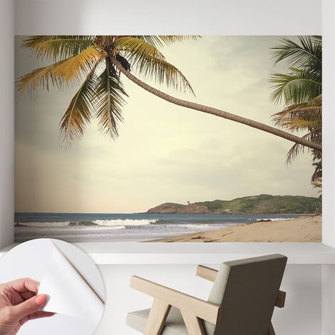 Selbsthaftend Tapete für Wohnzimmer Schlafzimmer Küche - Wanddekoration Tropische Landschaft 104x70 cm (1/5)