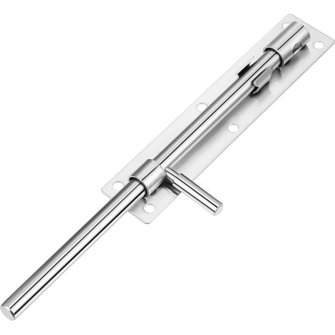 Verrou de sol en acier inoxydable - 26 cm - Pour portails - Galvanisé - Résistant aux intempéries - Pour portes de jardin et de cour (1/5)