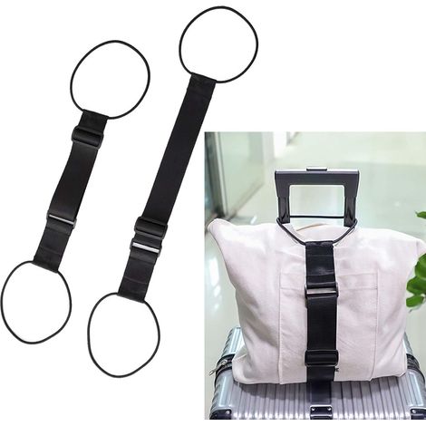 Elastic Fastening Belt for Luggage,Sangle Elastique,Luggage Strap,Sangle Sac a Dos,Assure des Sangles de Connexion de Valise sécurisées pour Boucles de Valise,Accessoires multifonctionnels.(2 pièces)