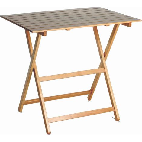 Tavolo Pieghevole King in Legno di Faggio Naturale 60 x 80 cm (1/5)