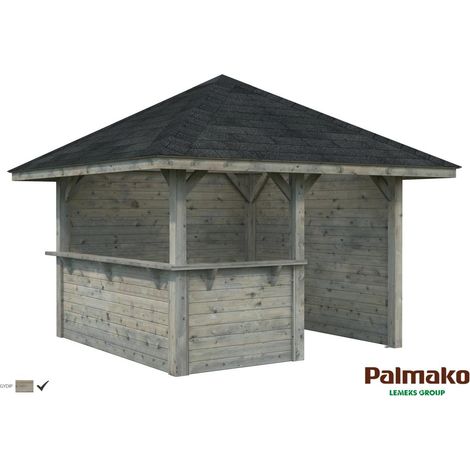 Abri de jardin en bois Bianca 8,3 m2 Set 103 Traité Gris (1/4)