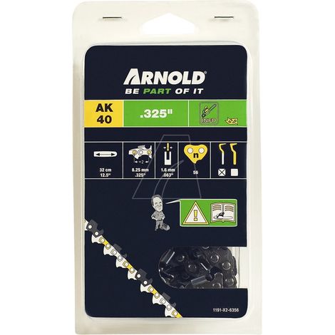 Cadena de motosierra de 325"/1,6 mm - 56 eslabones de transmisión - cortadores semicirculares ARNOLD