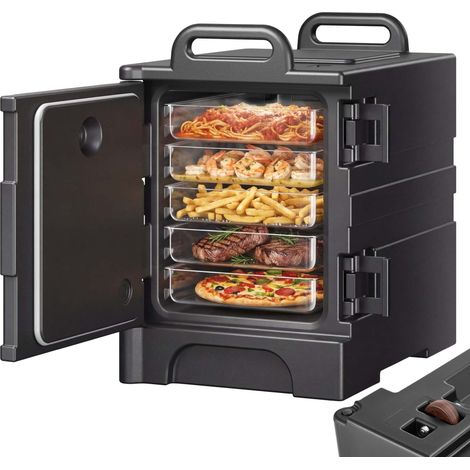 VEVOR Caja Termica para Alimentos con Aislamiento de 75 L para Catering, con Hebillas Dobles, Calentador de Alimentos de Carga Frontal con Asas, para Restaurantes y Cantinas, 650 x 450 x 690 mm