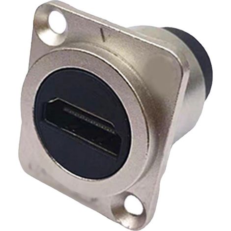 Connecteur HDMI D femelle-femelle pour montage panneau, adaptateur coupleur série D argenté (1/5)