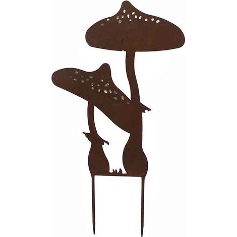 Silhouette déco jardin champignons 30x1x71 (1/2)