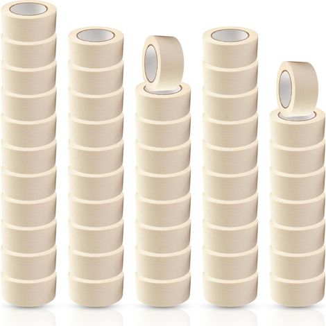 Dapetz ® Premium Masking Tape 48 Rolls (75mm X 50m) White Masking Tape Painting Tape for Painters, Decorators Professional DIY Use, Sharp Paint Lines, Crafts and More (1/5)