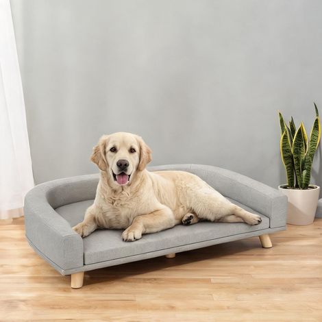 Couchage pour chien grigio en poliestere MDF 98 x 67 x 25 cm (1/5)