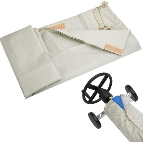 Cubierta para piscina exterior, cubierta solar para piscina, 490x96cm, cordón ajustable para piscinas interiores y exteriores, cubierta enrollable para protección de piscinas interiores y exteriores. (1/5)