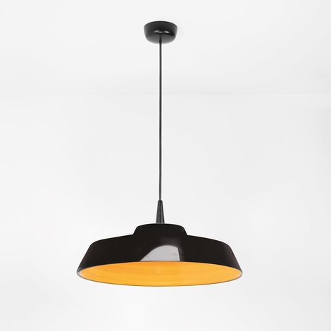 Circus Black Suspension En Céramique Jaune, Diamètre 35 Cm, Led 8W 2700K, Design Artisanal Fabriqué En Italie Pour Intérieur Et Hôtellerie (1/3)