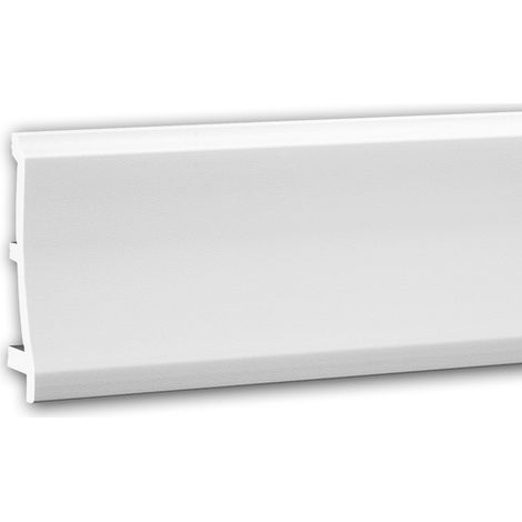 Skirting 653104 Profhome Base Moulding Baseboard Decorative Moulding Skirting Board contemporary design white 2 m