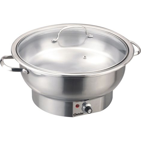 Bartscher Elektrisches Chafing Dish Rund Silber 3,8 L