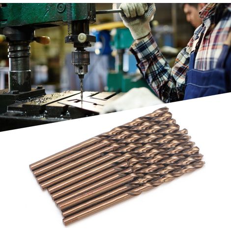 10 forets hélicoïdaux en acier rapide, à queue cylindrique, de 3 mm de diamètre. (1/5)