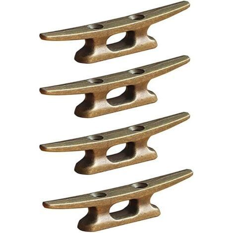 4-teiliges Dockklampen-Set, Kupferlegierung, rostbeständig, für Bootsanlegestellen und maritime Dekoration (1/5)
