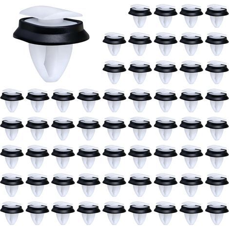 60 Pièces Clips de Garniture de Porte Voiture Compatibles avec OEM 856543 71728806, Trou de 9mm avec Joint en Caoutchouc, Clips Fixation Voiture Panneau pour Fiat Ducato, Peugeot Boxer, Citroën Jumper (1/5)