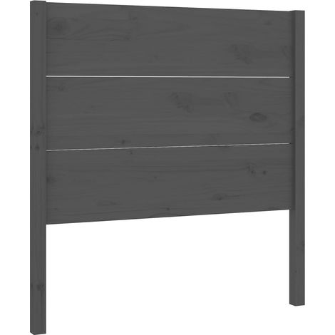 Maison Exclusive - Cabecero madera maciza de pino gris 96x4x100 c (1/5)