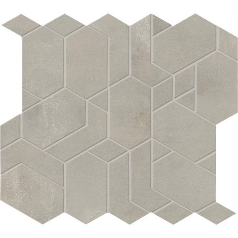 Mosaïque effet Béton Gris Brume Mix 33,5x31x0,9 cm Mat Gravino - Mur intérieur (vendu par carton de 0,623 m²) - RO'MA CARRELAGE