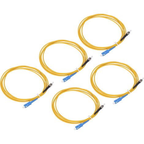 5PCS Câble Rallonge Fibre Optique Sans Halogène Résistant au Vieillissement UPC SC-ST pour Connexion Électrique (1/5)