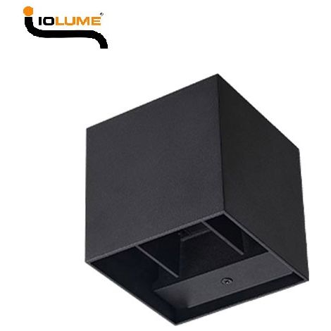Applique LED CUBO 10W nero