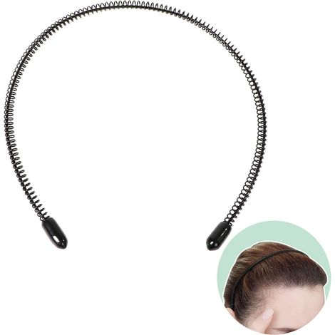 Men’s Back Comb Headband, Outdoor Sports Fashion Small Braid Headband/Never Paint Metal Head Buckle Clip, Suitable for Men’s Long Hair, Braids and Other Hairstyles - Small Spring (1/4)
