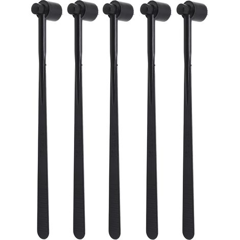 Set mit 5 pflaumenblütenförmigen Hämmern, schwarzer ABS-Griff, Edelstahlkopf, für den industriellen Einsatz (1/5)
