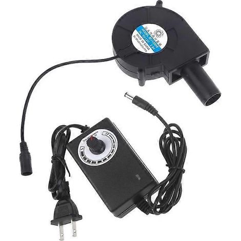 Ventilateur centrifuge portable 97x97mm pour poêle à bois et cheminée, soufflerie 25mm US, efficace et silencieux.