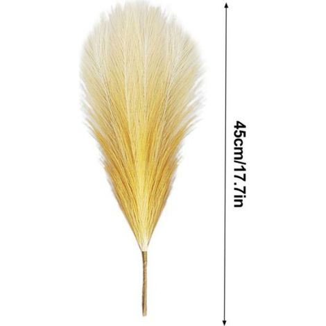 Herbe de Pampas artificielle [Lot de 8 pièces] (8 pièces) (8 pièces) 45 cm deco petits (1/4)