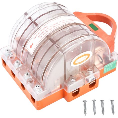 Interrupteur à couteau 4 pôles double direction 160A AC380V avec voyants LED, transparent, sectionneur (1/5)