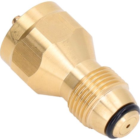 Adaptateur recharge bouteille propane 1LB, laiton massif universel, mini valve pour petite bonbonne jetable, recharge facile. (1/5)