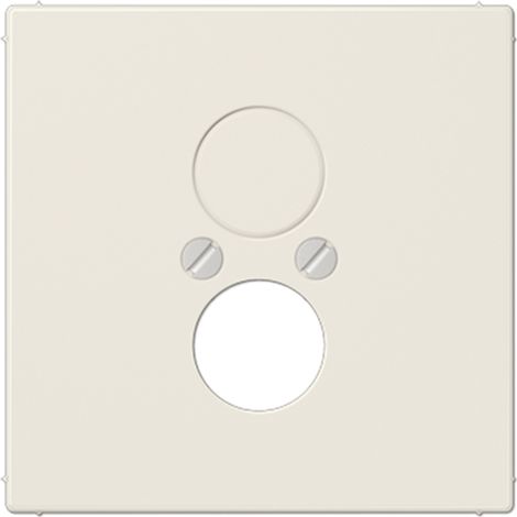 Jung Tapa para 2 conectores redondos hasta 18,5 mm Ø 2 vías, Duroplast, Serie LS, blanco LS 962