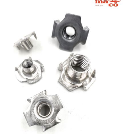 FONDELLO A RAGNO 4 PUNTE CON FILETTO INTERNO MA ZINCATO  FILETTO INTERNO 4 mm