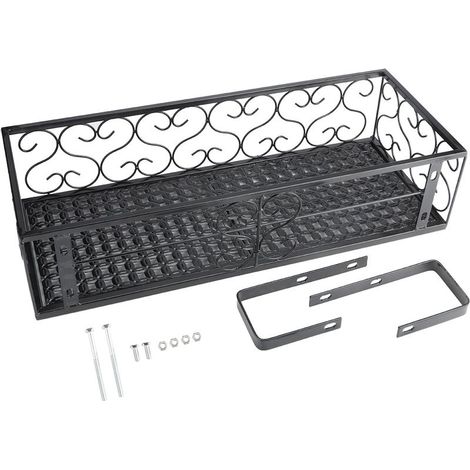 Support de Pot de fleurs suspendu de balcon en fer, support de stockage de plantes, garde-corps, décoration d'étagère