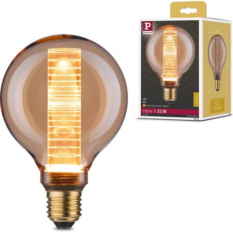 lampe LED G95 Inner Glow 4W Retro ampoule Doré avec ampoule intérieure Verre 1800 K lumière dorée E27 (1/5)