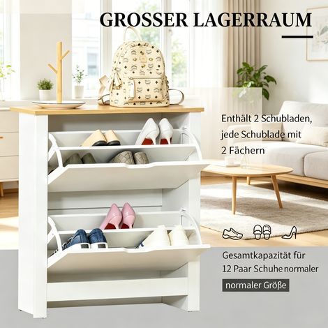Meuble de rangement pour entrée, meuble à chaussures étroit, meuble à chaussures pratique pour chambre (meuble de rangement uniquement) (1/5)