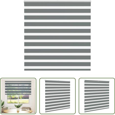 vidaXL Sonnenschutz - Doppelrollo Dunkelgrau 150x150 cm Stoffbreite 145,9 cm Polyester (1/5)