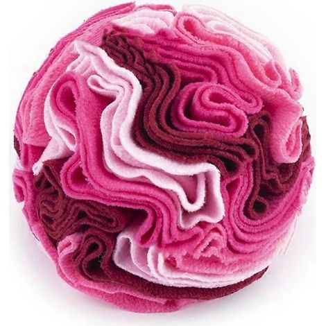 Hundeschnüffelspielzeug, Futterball mit langsamer Futteraufnahme, Geruchstraining für Hunde, 20 cm, romantisches Rosa.