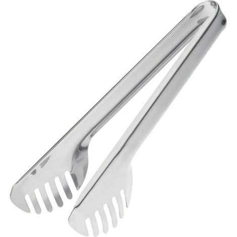 Spaghetti-/Salat-/Servierzange, Länge: 23,8 cm, Rostfreier Edelstahl, Farbe: Silber, Zange (1/5)