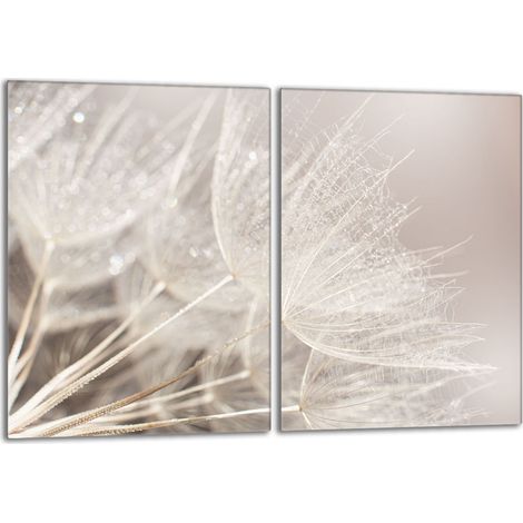Plaque de protection en verre pour poêle 2x40x52 Fleur (1/5)