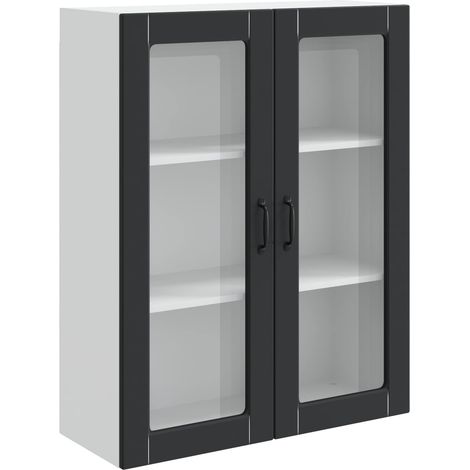 Maison Exclusive - Panel de lavaplatos Kalmar Negro 80 x 31 x 100