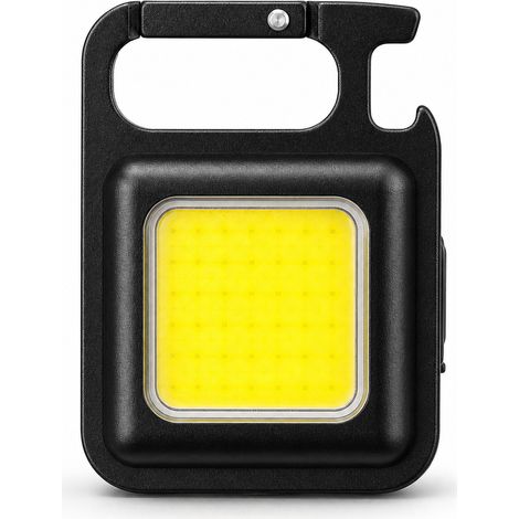 Lampada portachiavi USB ricaricabile COB per campeggio in alluminio (1/5)