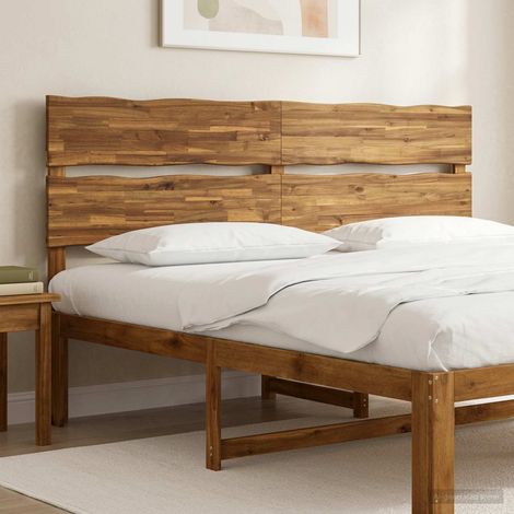 vidaXL Tête de lit en bois brut ROSTOCK Naturel 180 cm (1/5)