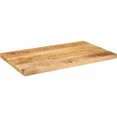 Dessus de table Dessus de bureau Plateau de table rectangulaire bois massif manguier brut (1/5)