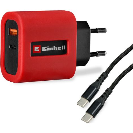 Einhell Chargeur rapide USB (65 W, adaptateur USB-C + USB-A, câble USB-C inclus) (1/3)