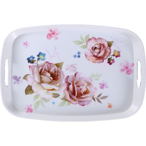 Bandeja de servir, melamina resistente, asas ergonómicas, rectangular, para uso interior/exterior. (1/5)