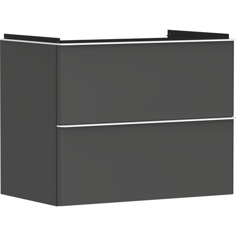 Mobiletto sottolavabo Xelu Q 780x605x475mm grigio diamante con bianco (1/5)