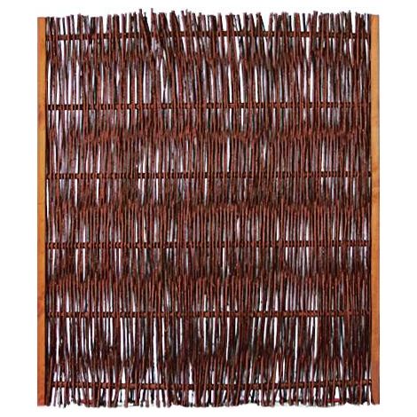 FUEGO-Weidengeflechtzaun 120x140cm, seitlicher Rahmen