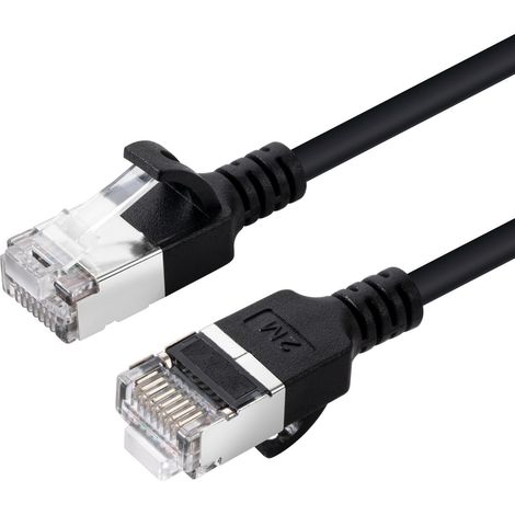 MicroConnect CAT6A U-FTP Slim LSZH Netzwerkkabel 2m Schwarz, V-FTP6A02S-SLIM