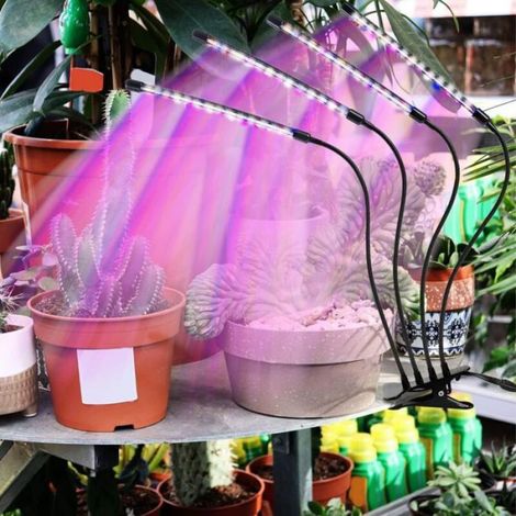 Lampe de croissance de jardinage pour plantes avec tube col de cygne à 360° équipée de 80 lumières LED avec gradation temporisée (1/5)