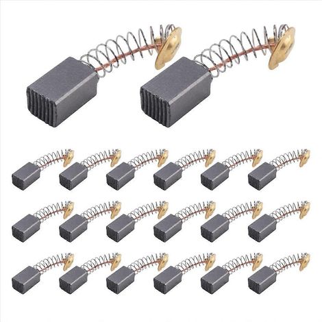 Jeu de 10 balais charbon 6,5 x 7,5 x 13 mm, référence 999021, pour outil électrique, carbone haute performance, remplacement adapté, paire multiple, dimensions précises, usage professionnel et bricola (1/5)