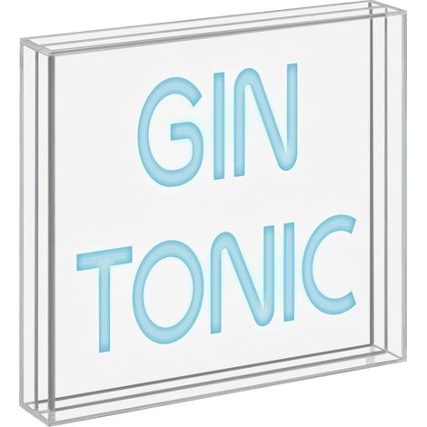 Insegna Neon LED 18x18cm "Gin Tonic"